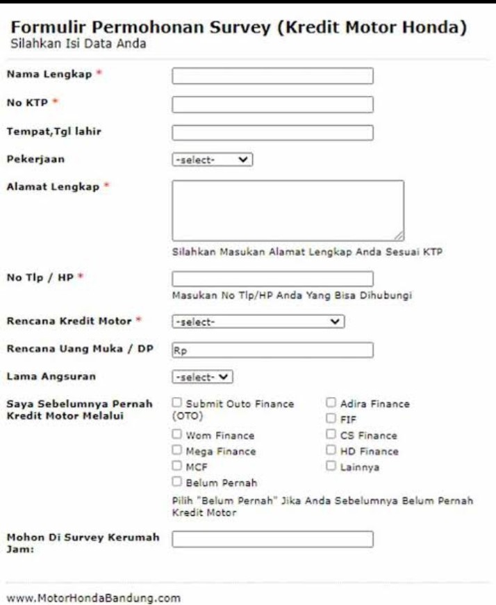 2 Contoh Formulir Survey Kredit dan Penjelasan Poinnya