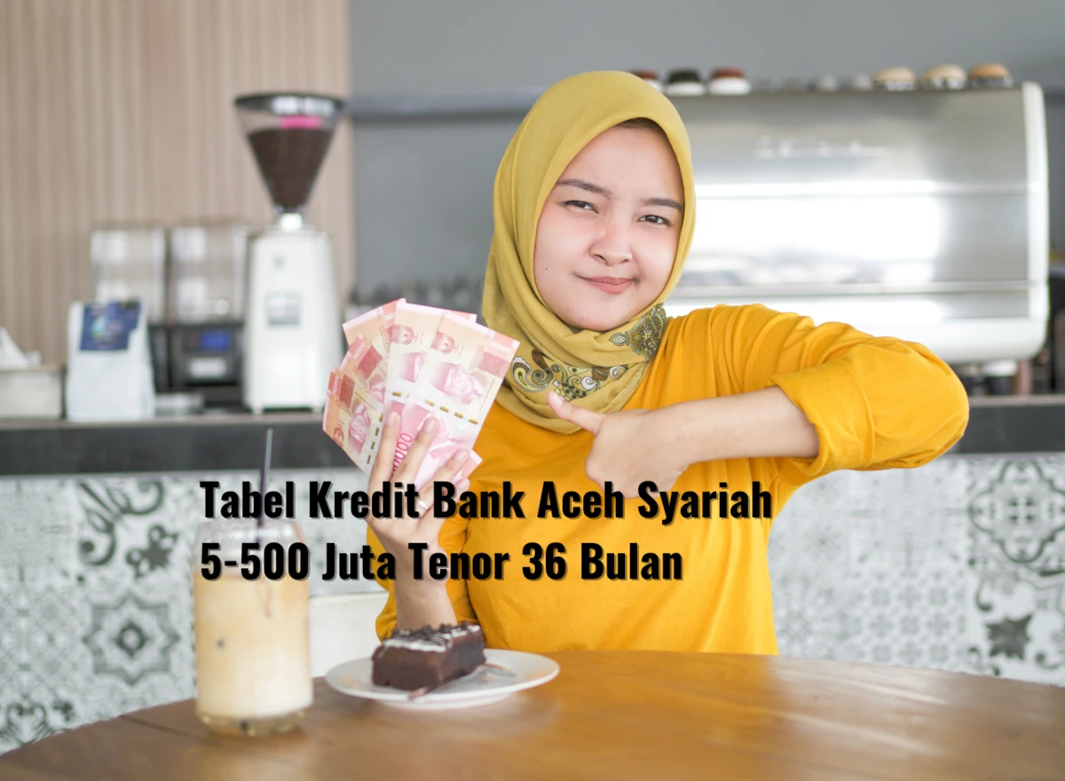 Tabel Kredit Bank Aceh Syariah 5-500 Juta Tenor 36 Bulan